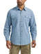 Wrangler Authentics Men's Long Sleeve Classic Woven Shirt Light Chambray XX-Large - Evallys.com # #