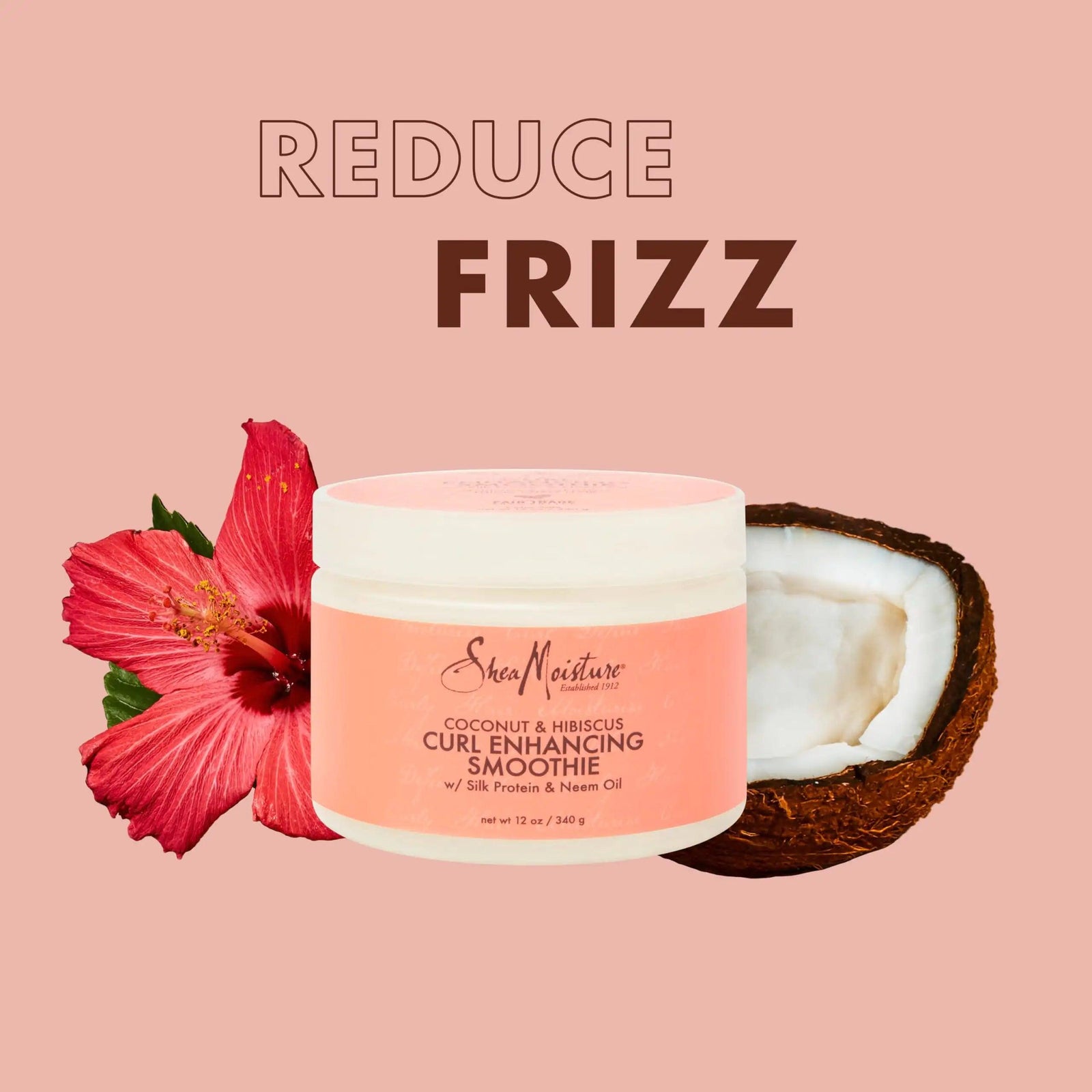 SheaMoisture Smoothie Curl Enhancing Cream Coconut and Hibiscus for Thick, Curly Hair Sulfate Free and Paraben Free 12 oz 12 Ounce (Pack of 1) - Evallys.com # #