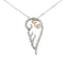 Yellow Plated Sterling Silver Diamond Angel Wing Pendant Necklace (1/4 cttw, H-I Color, I1-I2 Clarity) - Evallys.com # #