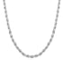 Miabella Solid 925 Sterling Silver Italian 2mm, 3mm Diamond-Cut Braided Rope Chain Necklace for Men Women, 925 Sterling Silver Made in Italy Length 24 Inches - Evallys.com # #