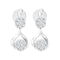 10K White Gold Plated Sterling Silver 1/2 cttw Lab Grown Diamond Dangle Earring (F-G Color, VS2-SI1 Clarity) - Evallys.com # #