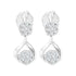 10K White Gold Plated Sterling Silver 1/2 cttw Lab Grown Diamond Dangle Earring (F-G Color, VS2-SI1 Clarity) - Evallys.com # #