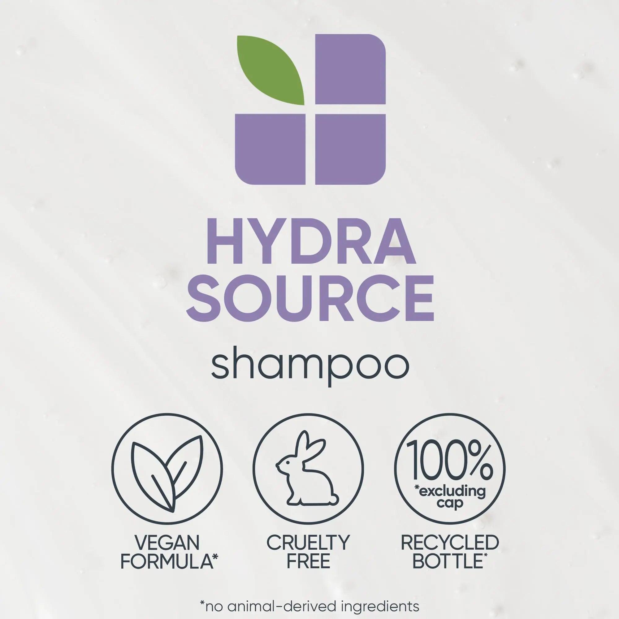 Biolage Hydra Source Shampoo | Hydrates & Moisturizes Dry Hair | Helps Repair Split Ends | For Dry Hair | Salon Shampoo | Weightless, Soft Finish | Vegan | Paraben & Cruelty-Free 1.7 Fl Oz (Pack of 1) - Evallys.com # #