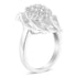 .925 Sterling Silver ¾ Cttw Round and Baguette Cut Diamond Stair-Stepped Cluster Waterfall Cocktail Ring (I-J Color, I2-I3 Clarity) - Evallys.com # #