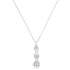 10K White Gold 1/4 cttw 3-Stone Diamond Drop Twisted Pendant Necklace (I-J, I2-I3) - Evallys.com # #