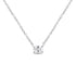 14K White Gold 1/5 Cttw Oval Shape Solitaire Diamond East West 18" Pendant Necklace (G-H Color, VS2-SI1Clarity) - Evallys.com # #