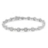 .925 Sterling Silver 1 1/3 cttw Miracle Plate Set Diamond Alternating Link Bracelet (I-J Color, I3 Clarity) -7" - Evallys.com # #