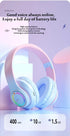 RGB Bluetooth Wireless Headphones For Girls Children's Headset with Microphone Support SD Card HIFi Stereo Gaming Earphone - Evallys.com