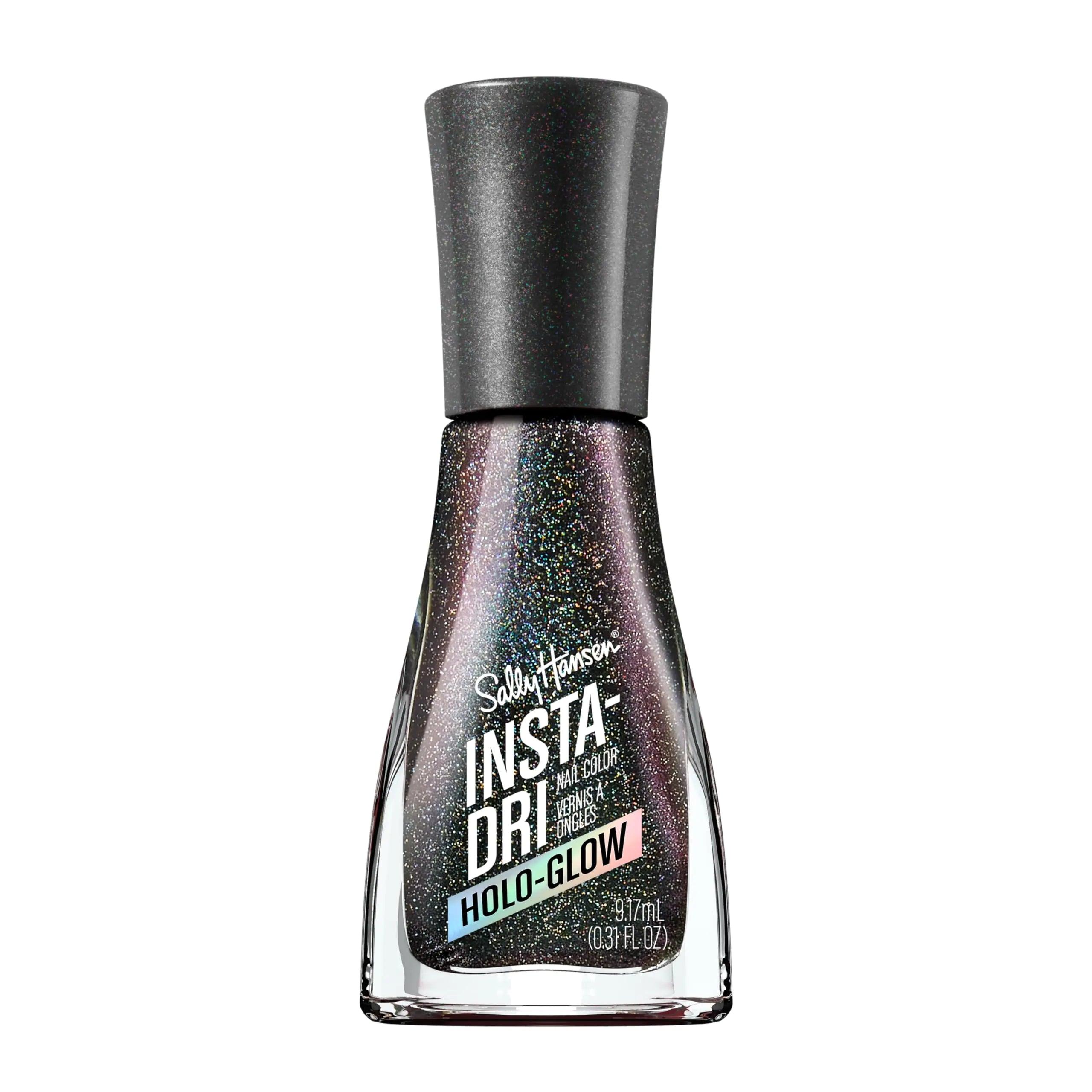 Sally Hansen Insta-Dri® Holo-Glow, Chrome Zone, Quick Dry, Long Lasting, Streak-Free Shine, Metallic Black Nail Polish 0.3 Fl Oz (Pack of 1) - Evallys.com # #