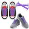 HOMAR No Tie Shoelaces for Kids and Adults Stretch Silicone Elastic No Tie Shoe Laces Adult Size Purple - Evallys.com # #