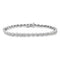 .925 Sterling Silver 1.0 cttw Miracle Set Diamond Spiraling Bezel Link Bracelet(I-J Color, I3 Clarity) -7.25" - Evallys.com # #