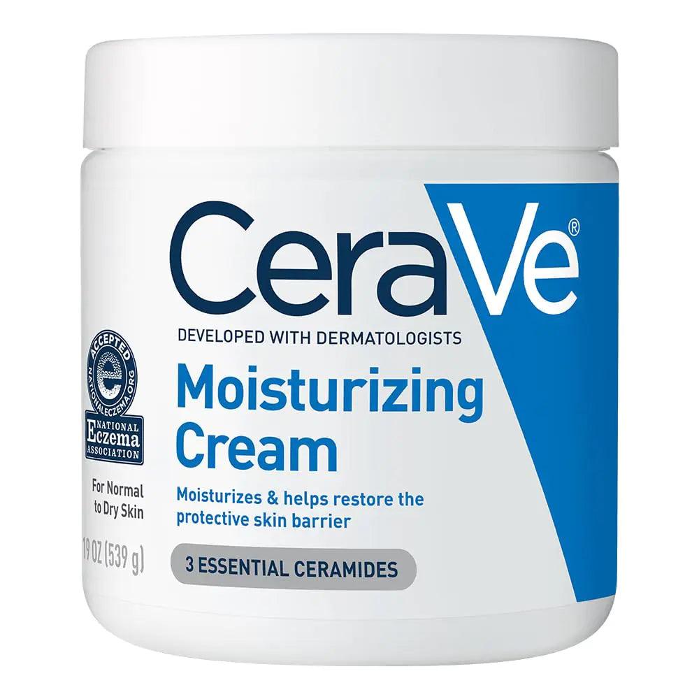 CeraVe Moisturizing Cream | Body and Face Moisturizer for Dry Skin | Body Cream with Hyaluronic Acid and Ceramides | Daily Moisturizer | Oil-Free | Fragrance Free | Non-Comedogenic | 19 Ounce 1.19 Pound (Pack of 1) - Evallys.com # #