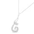 Espira 10K White Gold 1/5 Cttw Brilliant-Cut Diamond Sparkling Spiral 18" Pendant Necklace (J-K color, I2-I3 Clarity) - Evallys.com # #