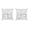 10K White Gold Square Earrings with Princess Cut Diamond (3/4 cttw, I-J Color, I2-I3 Clarity) - Evallys.com # #