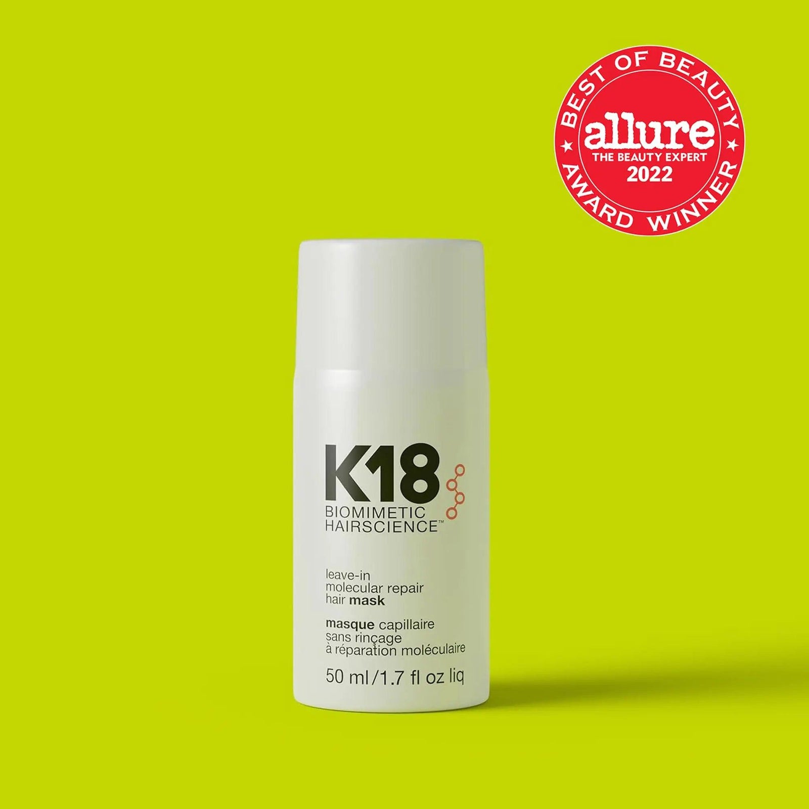 K18 Leave-In Molecular Hair Mask, Repairs Dry or Damaged Hair, Reverse Hair Damage from Bleach, Color, Chemical Services & Heat 50 ml - Evallys.com # #