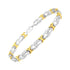 10k Yellow Gold Plated Sterling Silver 1/4 cttw Diamond Infinity and X Link Bracelet (I-J Clarity, I2-I3 Color) - Size 7.25" - Evallys.com # #