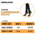 fenglaoda 8 Pairs Compression Socks for Men & Women 20-30 mmHg Knee High Nurse Pregnant Running Medical and Travel Athletic Small-Medium 22-8 Pairs-black Copper - Evallys.com # #