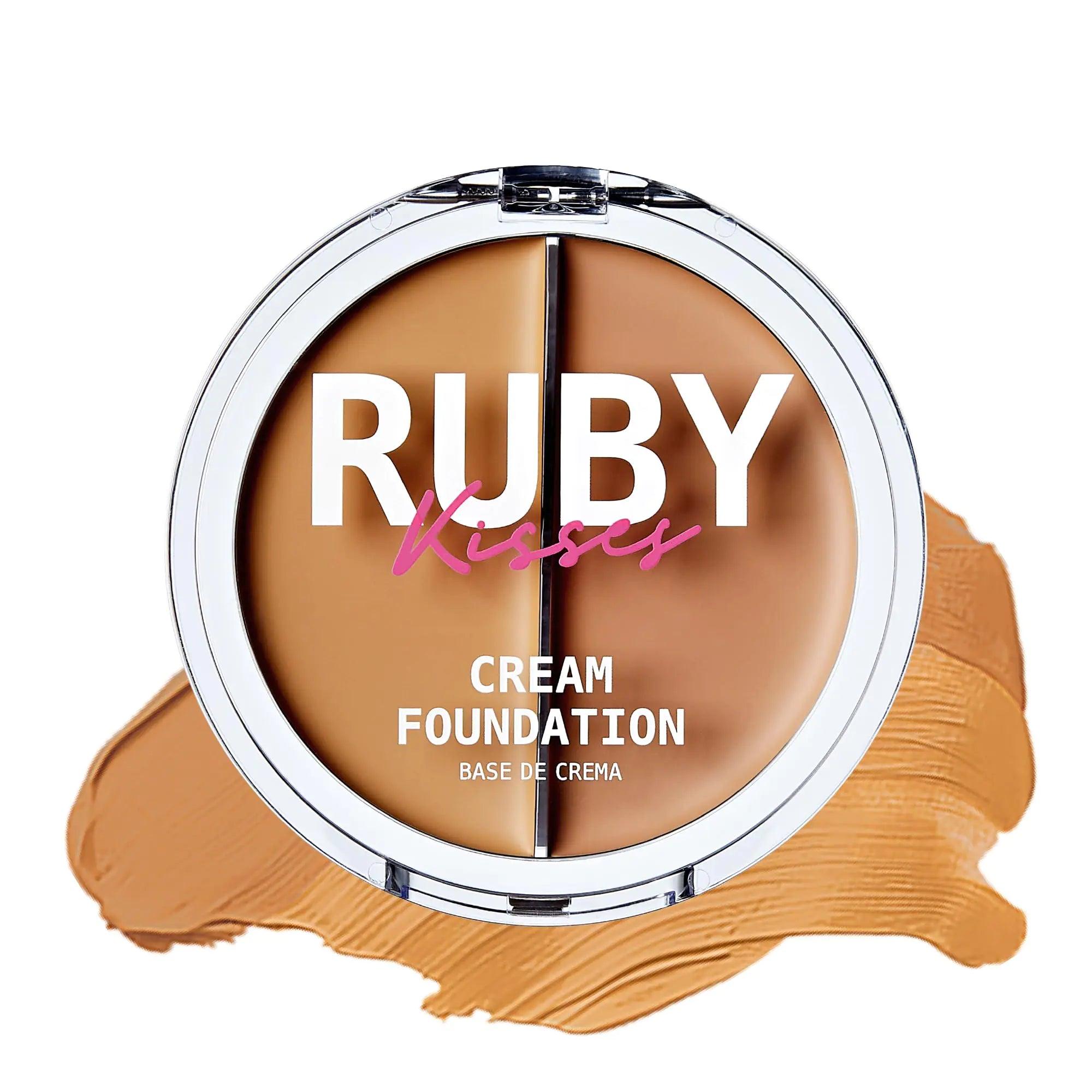 Ruby Kisses 3D Face Creator Cream Foundation & Concealer, 12 Hours Long Lasting, Medium to Full Coverage, Non-Greasy, Ideal for Makeup & Contour Palette (Level 5) 0.21 Ounce (Pack of 1) 1-5 Level 5 - Evallys.com # #