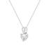 14K White Gold 3-Prong Set Heart Shaped Solitaire Diamond 18" Pendant Necklace (H-I Color, VS2-SI1 Clarity) - Choice of Carat Weight (3300) - Evallys.com # #