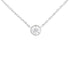 10K Gold 0.25 Carat Diamond Classic Bezel-Set Solitaire Pendant Necklace with 16"-18" Adjustable Chain (H-I Color, SI2-I1 Clarity) - Evallys.com # #