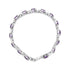 .925 Sterling Silver 7x5mm Oval Amethyst and Diamond Accent X-Link Bracelet (H-I Color, SI1-SI2 Clarity)  - Size 7" - Evallys.com # #