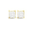 10K Yellow Gold Princess-cut Composite 18-stone Diamond Earrings (0.25 CTTW, J-K color, I2-I3 clarity) - Evallys.com # #