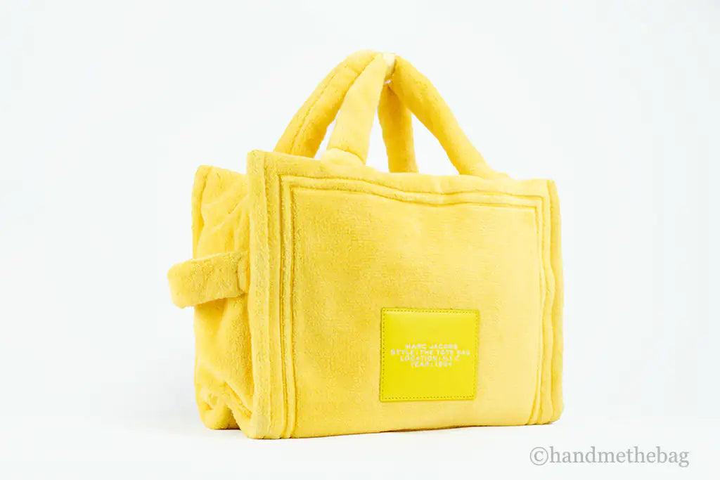 Marc Jacobs The Terry Tote Yellow Medium Soft Terry Fabric Crossbody Handbag - Evallys.com # #