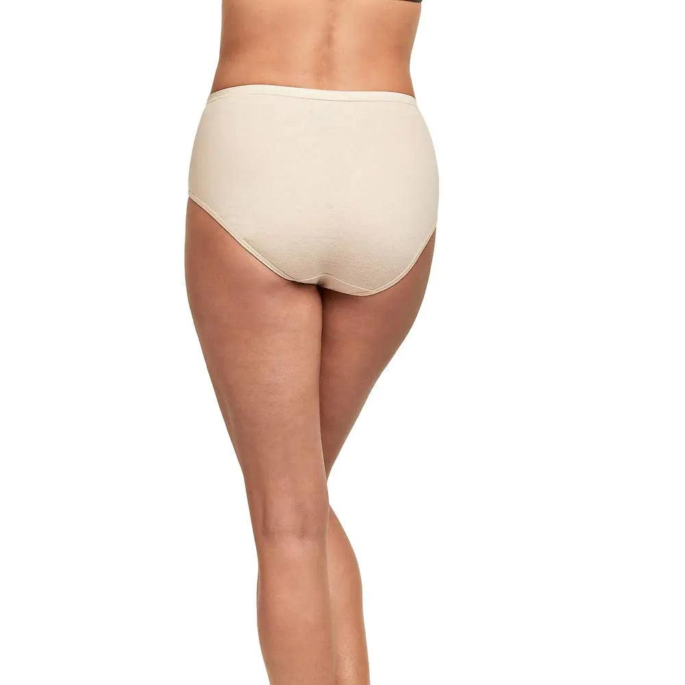 Hanes womens High-waisted Briefs Panties Pack, Lightweight Moisture-wicking Underwear, 6-pack 9 Taupe/Wht/Lt Buff/Nude/Nude Hthr/Dot Prt - Evallys.com # #