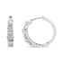 .925 Sterling Silver 1/2 Cttw Lab Grown Round Diamond Floral Cluster Hoop Earrings (F-G Color, SI1-SI2 Clarity) - Evallys.com # #