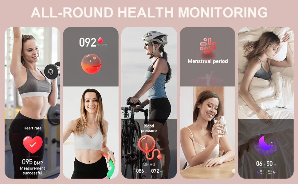 Smart Watch for Women (Answer/Make Call), Fitness Tracker for Android and iOS Phones Waterproof Smartwatch with 1.32" HD Full - Evallys.com