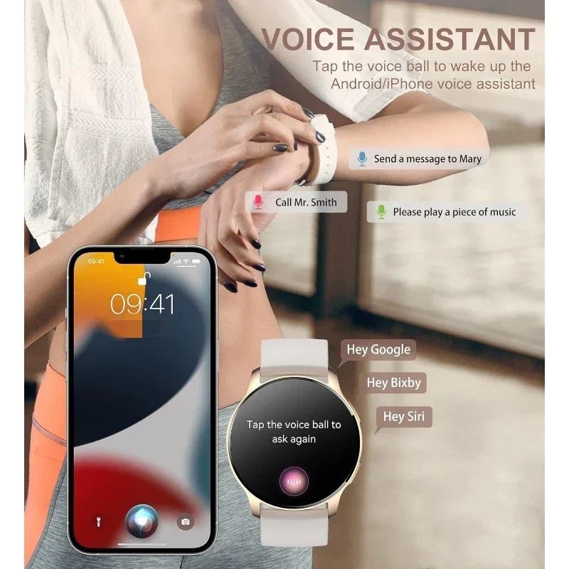 Smart Watch for Women (Answer/Make Call), Fitness Tracker for Android and iOS Phones Waterproof Smartwatch with 1.32