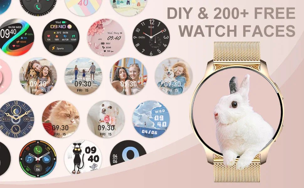 Smart Watch for Women (Answer/Make Call), Fitness Tracker for Android and iOS Phones Waterproof Smartwatch with 1.32" HD Full - Evallys.com