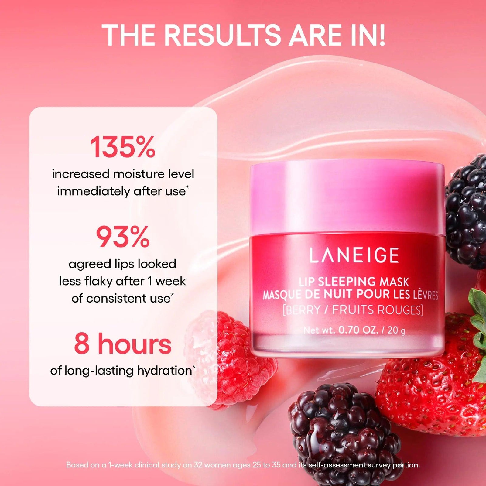 LANEIGE Lip Sleeping Mask: Nourish, Hydrate, Vitamin C, Murumuru & Shea Butter, Antioxidants, Flaky, Dry Lips Candy Cane Swirl - Evallys.com # #