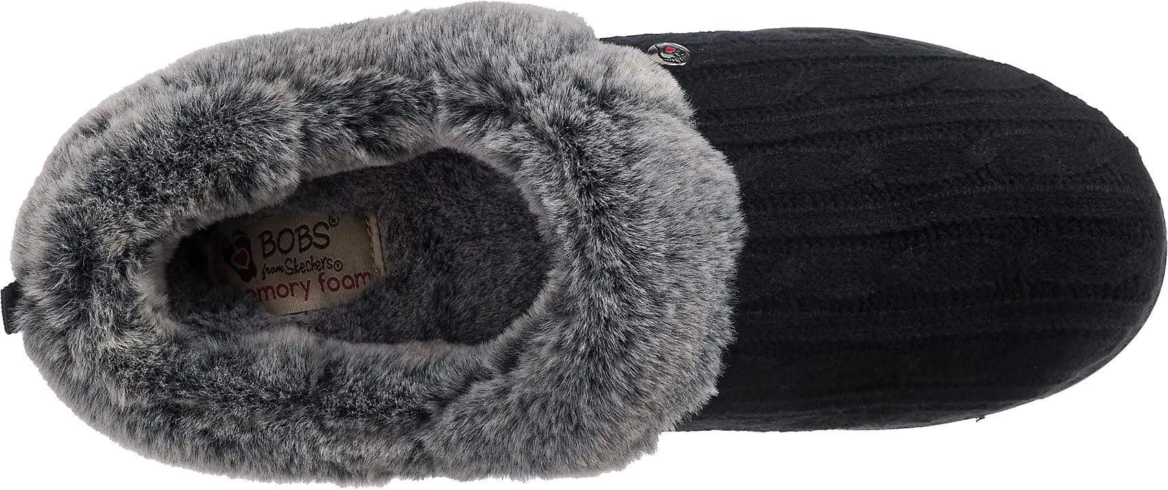 Skechers Womens Ice Angel Slipper 7.5 Black - Evallys.com