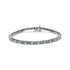 .925 Sterling Silver 1.0 Cttw with Alternating Round White Diamond and Round Treated Green Diamond Tennis Bracelet (Green and I-J Color, I3 Clarity) - Size 7" Inches - Evallys.com # #