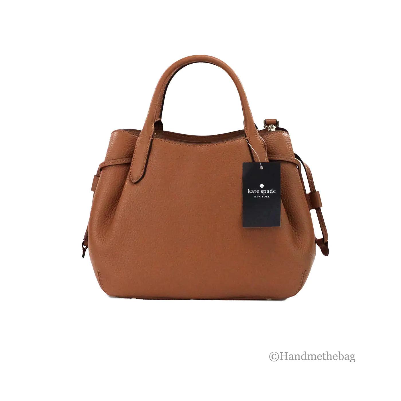 Kate Spade Dumpling Small Gingerbread Leather Satchel Crossbody Bag - Evallys.com # #