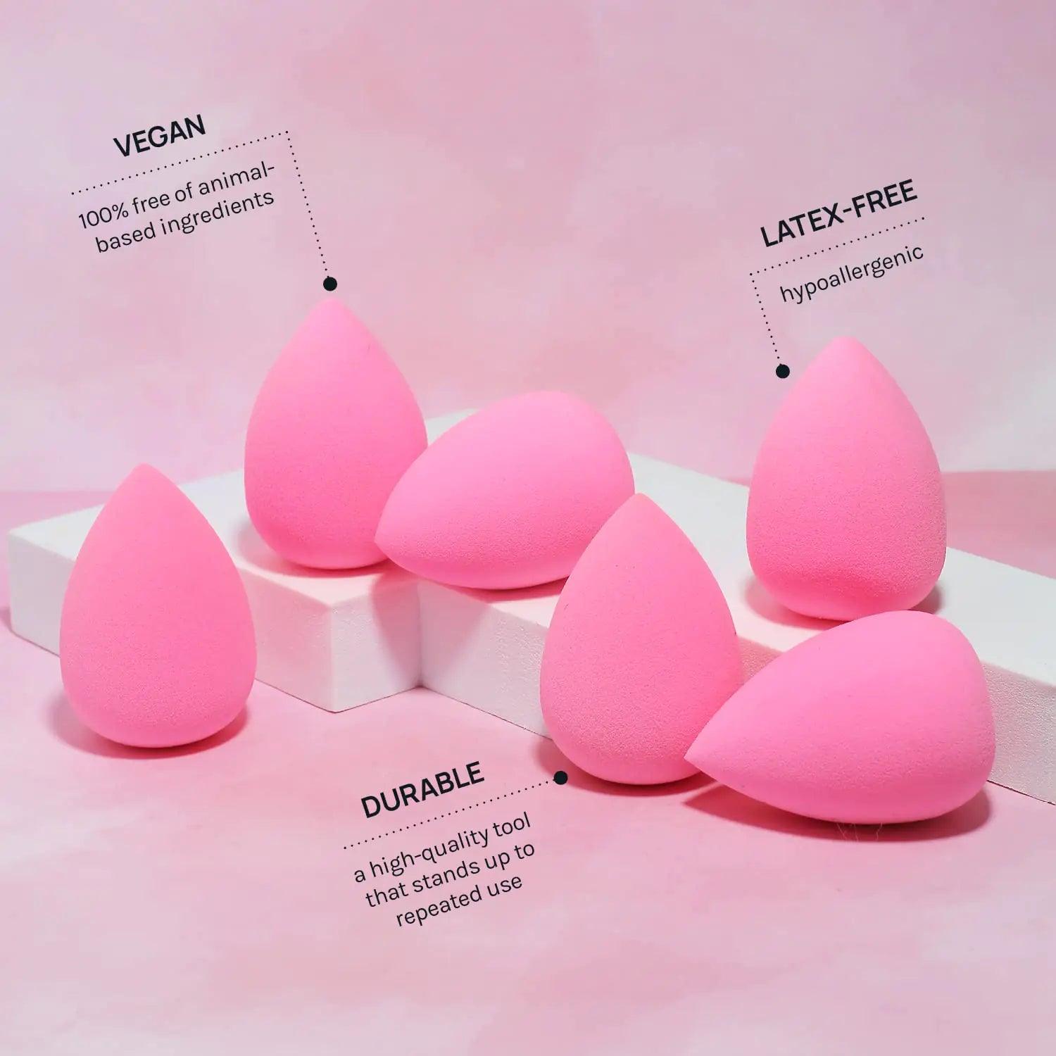 AOA Studio Collection makeup Sponge Set Latex Free and High-definition Set of 6 makeup Wonder blender For Powder Cream and Liquid, Super Soft Wonder Beauty Cosmetic - Evallys.com # #