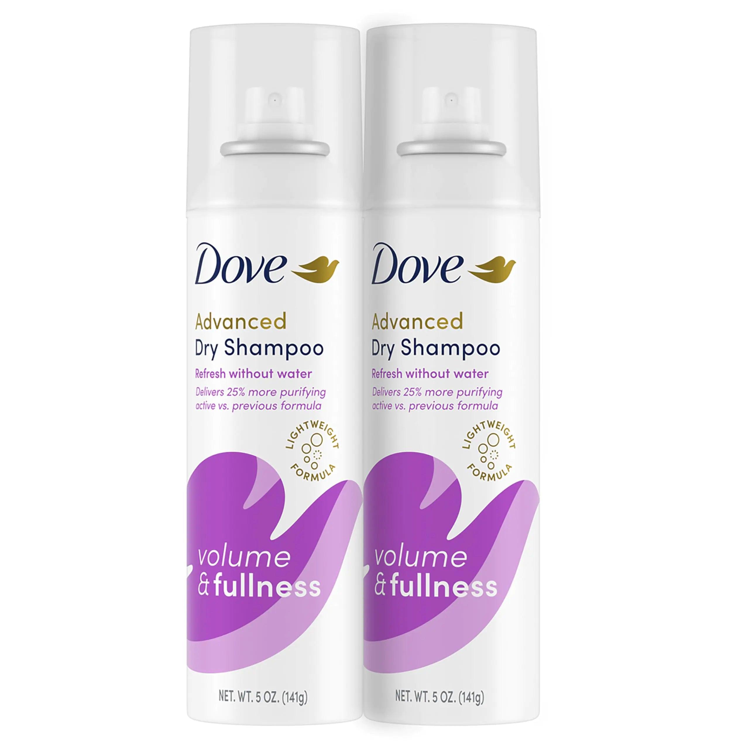 Dove Dry Shampoo Volume & Fullness 2 Count for Oily Hair for Refreshed Hair 5 oz 5 Ounce (Pack of 2) light clean scent - Evallys.com # #