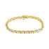 10K Yellow Gold Plated Sterling Silver 1 cttw Diamond Link Bracelet (J-K Clarity, I1-I2 Color) - Size 7" - Evallys.com # #