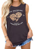 Womens Tank Tops Summer T Shirts Sleeveless Casual Loose Tunic Blouses Small Pure Red - Evallys.com