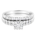 .925 Sterling Silver 3/4 cttw Lab Grown Diamond Engagement Ring and Band Set (F-G Color, VS2-SI1 Clarity) - Evallys.com # #