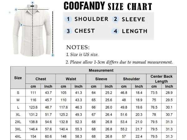 COOFANDY Mens Cuban Guayabera Shirt Casual Button Down Shirts Long Sleeve Summer Beach Shirts 4X-Large Dark Blue - Evallys.com # #