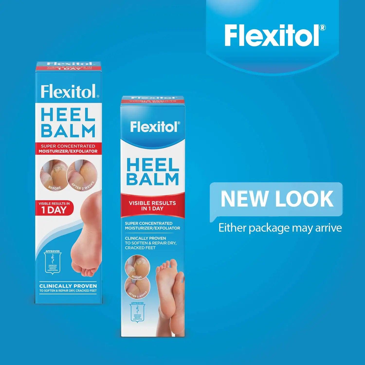 Flexitol Heel Balm, Rich Moisturizing & Exfoliating Foot Cream, 4 Oz Tube (Pack of 2) 8 Ounce (Pack of 1) - Evallys.com # #