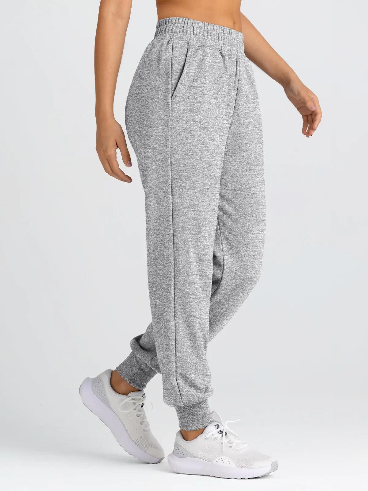 Yovela Womens High Waisted Baggy Sweatpants 2024 Fall Jogger Pants Y2k Trendy Lounge Trousers with Pockets Small Grey-fleece - Evallys.com # #