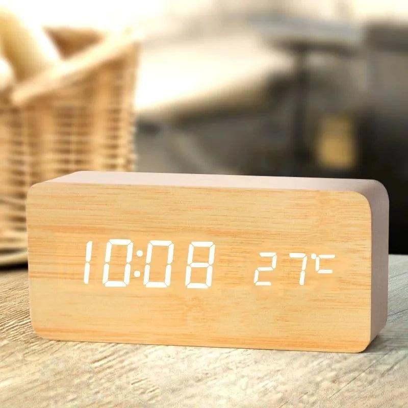 Wooden Digital Alarm Clock - Evallys.com # #