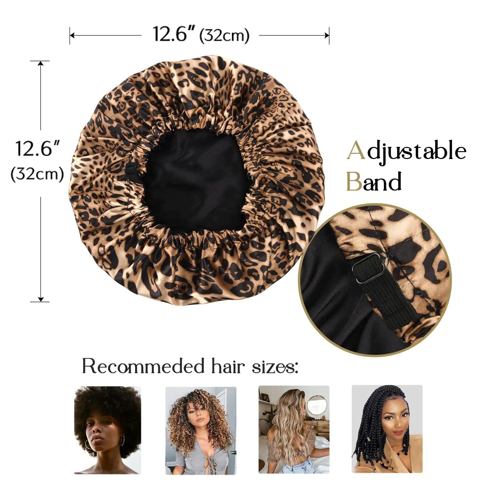 YANIBEST Satin Bonnet Silk Bonnet Adjustable Hair Bonnet for Sleeping Hair Bonnets for Women Curly Natural Hair One Size Brown - Evallys.com # #