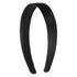 Motique Accessories 1 Inch Satin Hard Headband for Women and Girls Black - Evallys.com # #