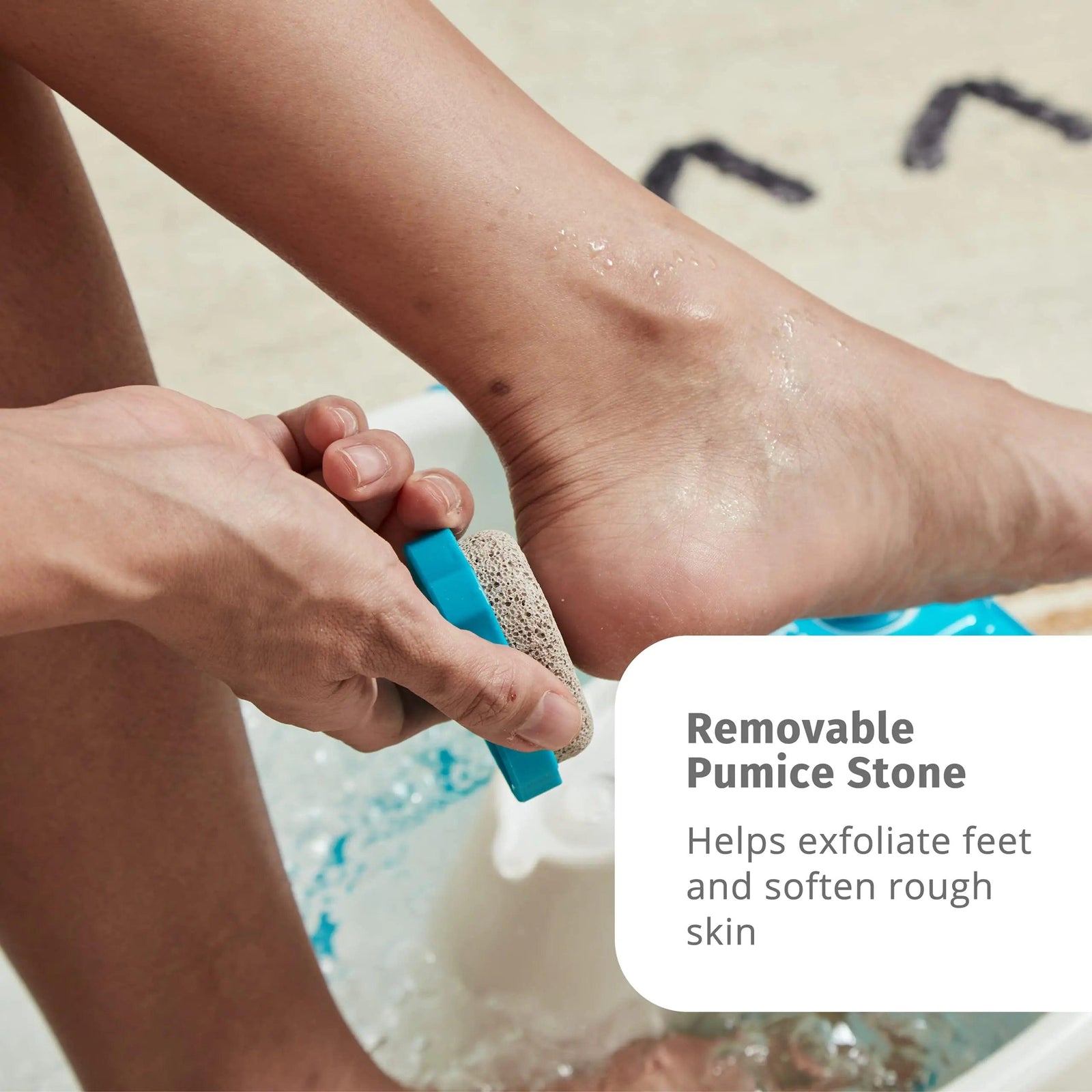 Homedics Bubble Mate Foot Spa, Toe Touch Controlled Foot Bath with Invigorating Bubbles and Splash Proof, Raised Massage nodes and Removable Pumice Stone Standard - Evallys.com # #