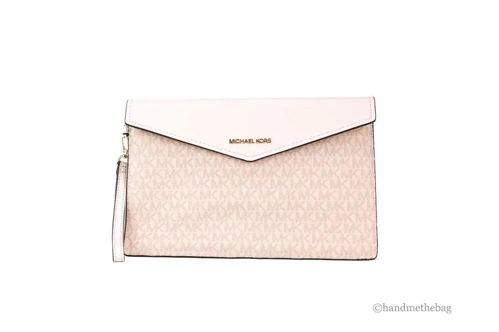 Michael Kors Maisie Large Powder Blush Leather 3-in-1 Crossbody Tote - Evallys.com # #