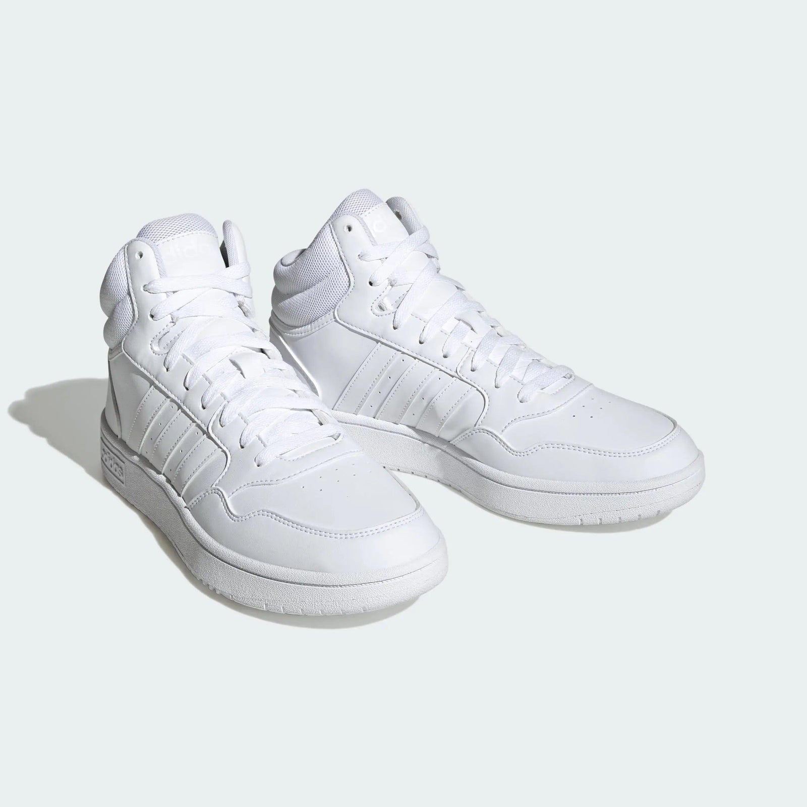 adidas Men's Hoops 3.0 Mid Sneaker 7 White/White/White - Evallys.com # #